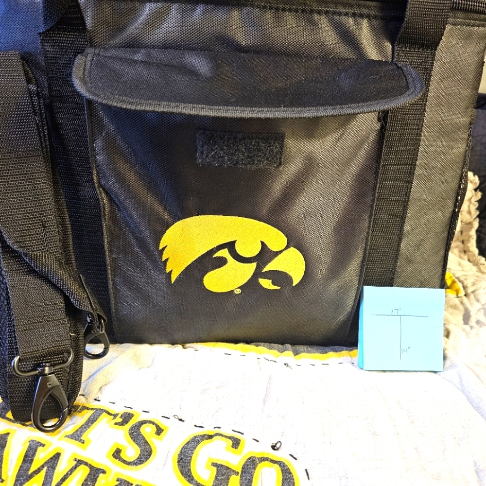 Black and Yellow  Iowa Hawkeyes  cooler.